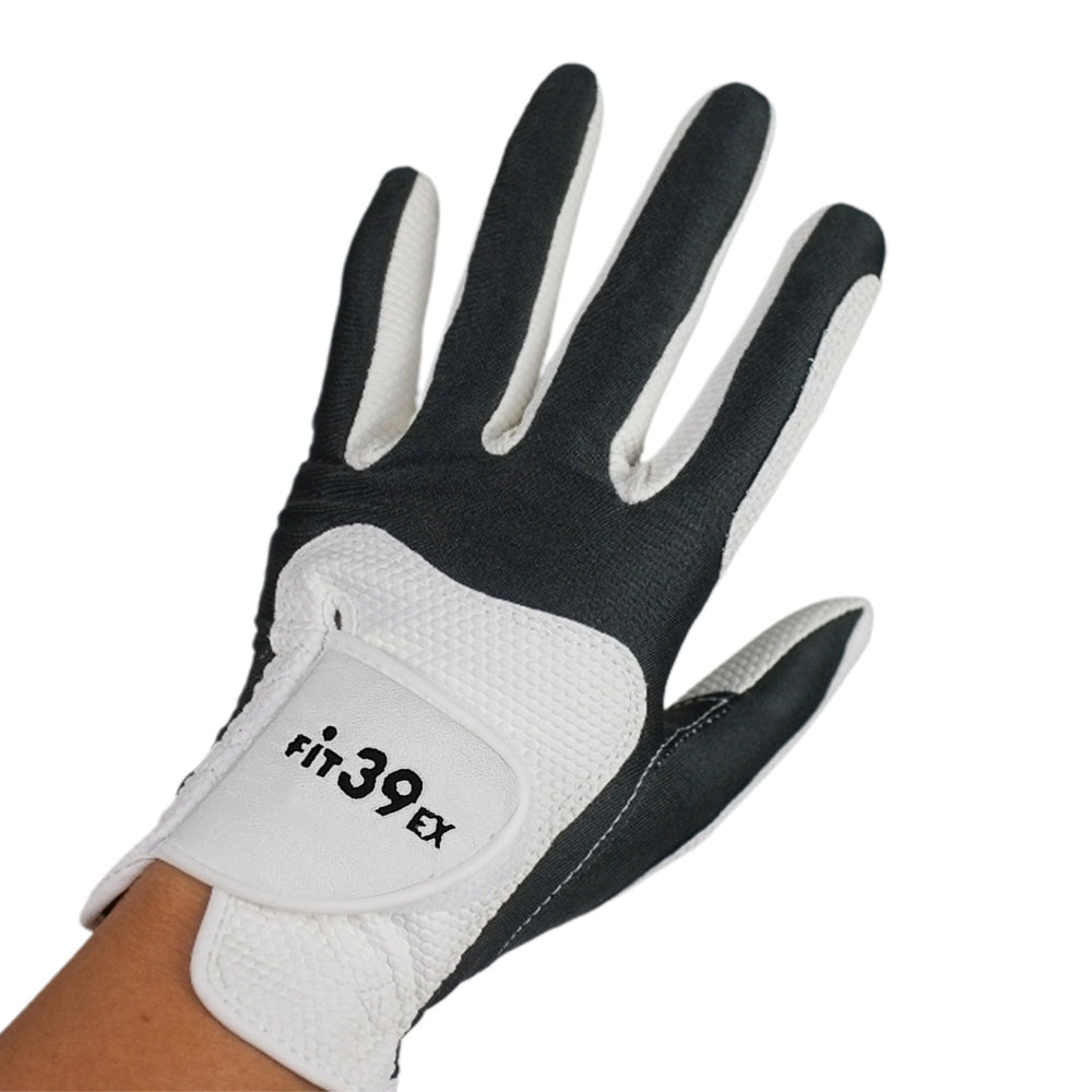 Stretch Breathable Washable Golf Glove with Slip Resistant Grip for Men Women-White