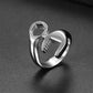 Stainless Steel Wrench Shaped Industrial Punk Ring for Men and Women-Silver