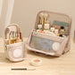 Portable PU Leather Standing Makeup Organizer Bag Makeup Brush Pouch