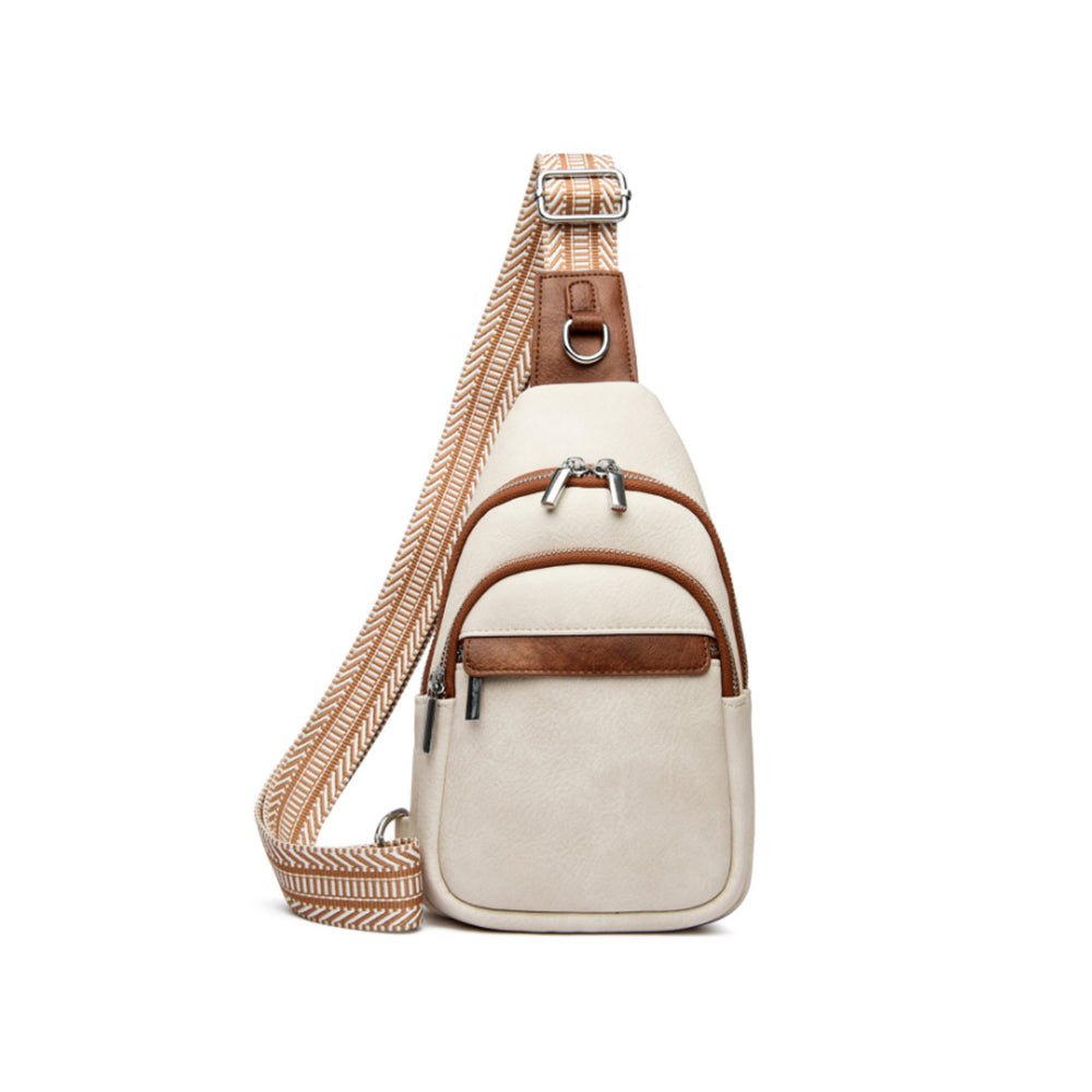 PU Leather Sling Belt Chest Bag