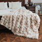 Bubble Tie Dye Throw Blanket Soft Cozy Microfiber Lightweight Warm for Couch-Khaki