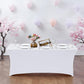 Spandex Fitted Tablecloth Rectangular Stretch Table Cover for Wedding Party
