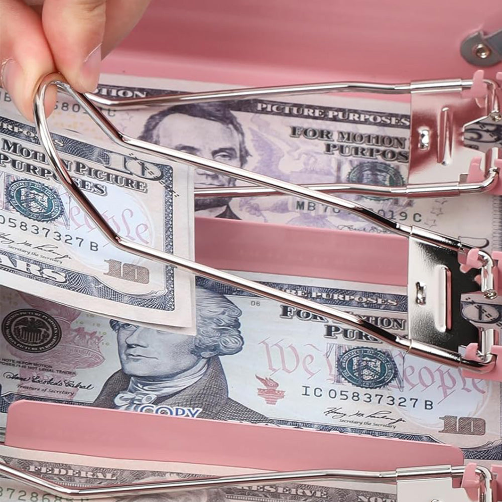 Locking Cash Box with Lock Money Box with Cash Tray