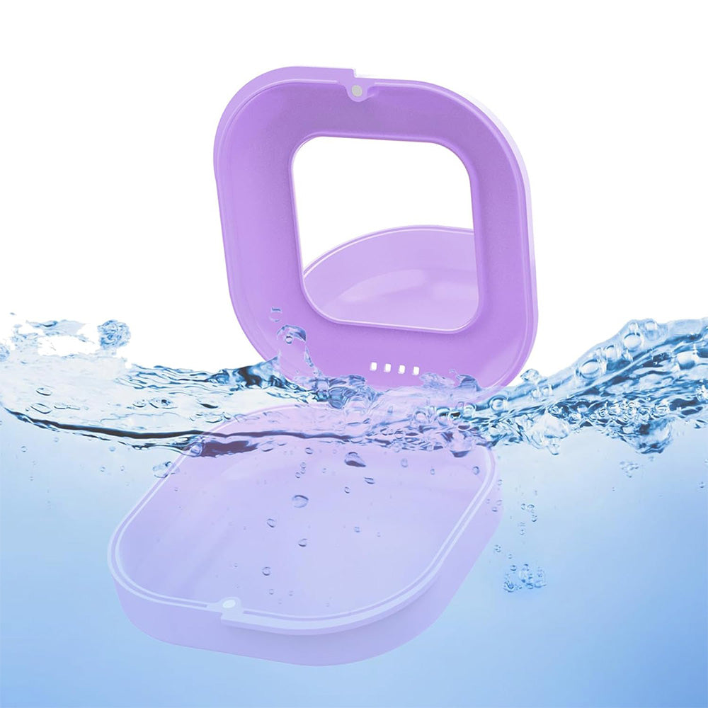 Retainer Case with Mirror and Retainer Removal Tool Mouth Guard Storage Box