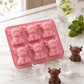 2 Pack 6 Cavity Silicone Highland Cow Ice Cube Molds