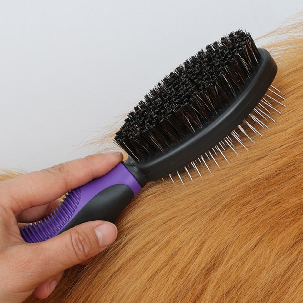 2PCS Pet Grooming Tools Pet Bath Brush Deshedding Dog Brush Suitable For Dogs Cats and Horses