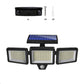 3 Head Motion Sensor Solar Light Wall Lamp