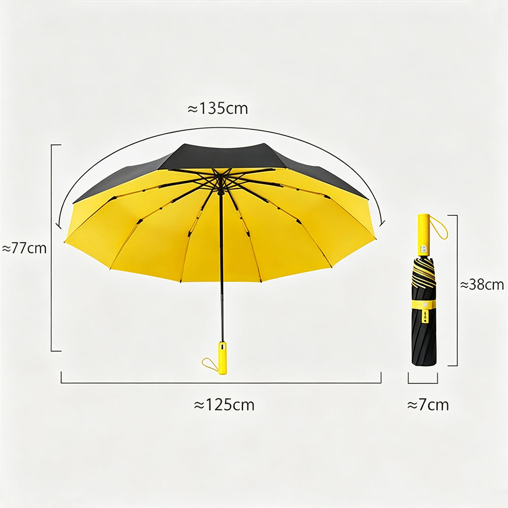 Large Automatic Umbrella Portable Windproof Folding Umbrella for Travel Outdoor