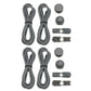2 Pairs Elastic No Tie Shoelaces with Spring Lock for Adults and Seniors Easy On and Off