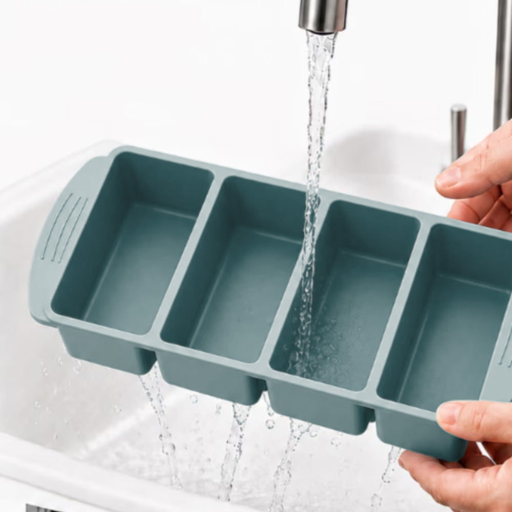 3 Pack Silicone Freezer Trays with Lids for Soup Sauce Meal Prep Storage
