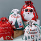 10Pcs 40x30cm Christmas Drawstring Bags Christmas Sack Holiday Wrapping Sacks