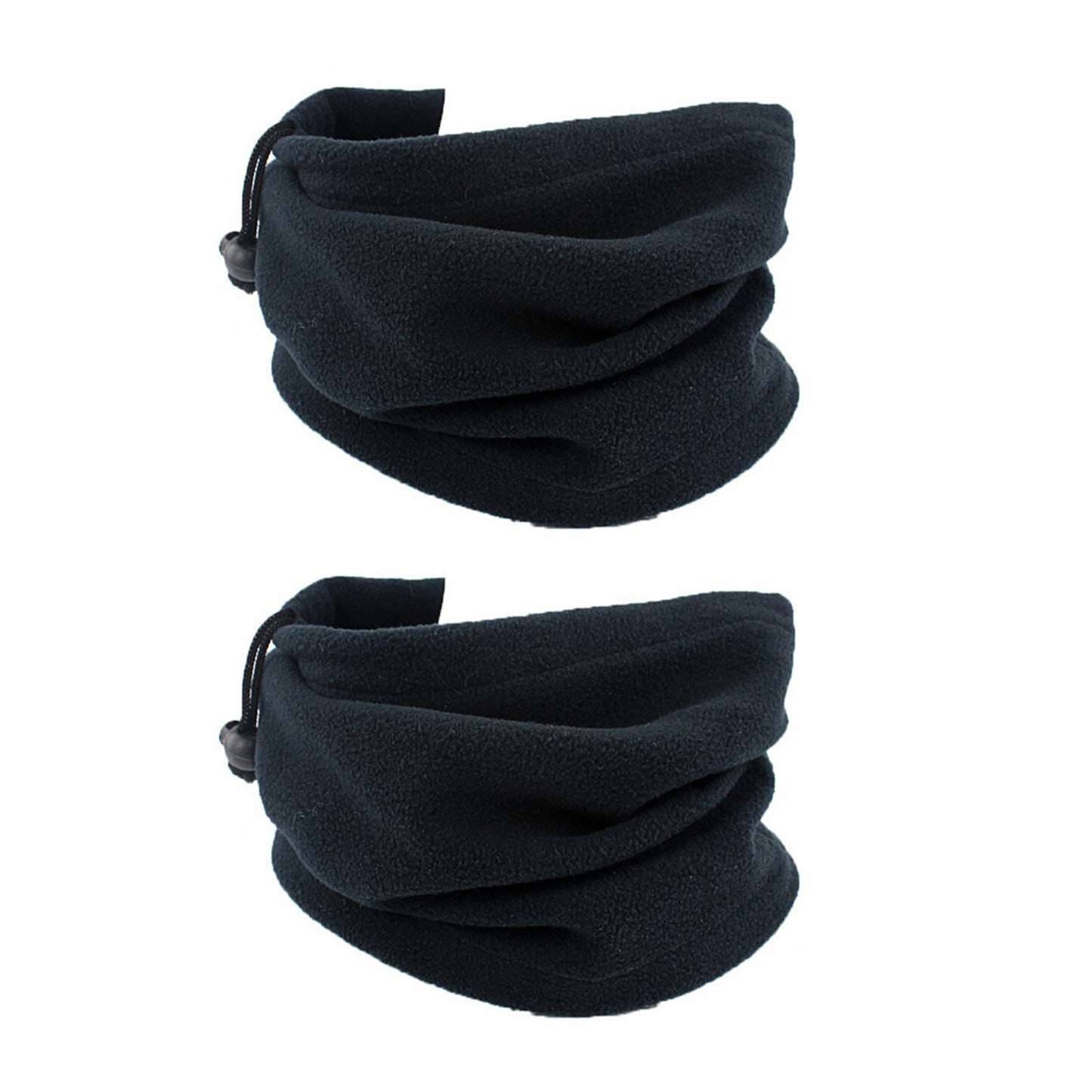2Pcs Unisex Polar Fleece Neck Warmer 3 In 1 Multifunctional Scarf
