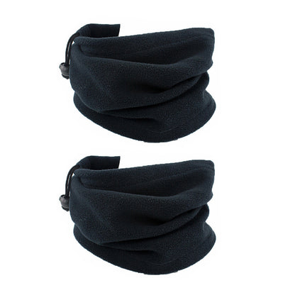 2Pcs Unisex Polar Fleece Neck Warmer 3 In 1 Multifunctional Scarf