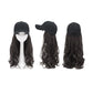 Fashion Adjustable Long Curly Wavy Wig Baseball Hat For Women
