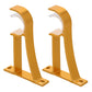 2 Pack Thickened Aluminum Alloy Curtain Rod Brackets for 28 to 32mm Rods