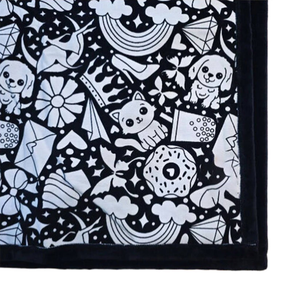 DIY Washable Coloring Blanket Reusable Coloring Art Mat-Style 2