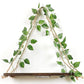 2Pcs Artificial Ivy LED Strip Wall Hanging Shelves Macrame Shelf for Bedroom