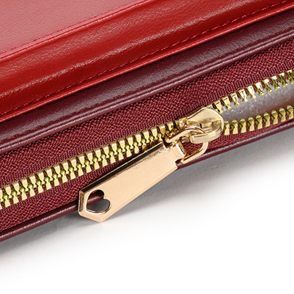 PU Leather Small Crossbody Bag Cell Phone Purse with Belt Buckle