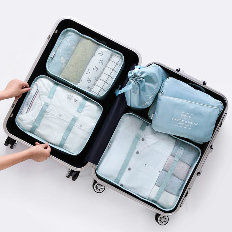 6Pcs Travel Storage Bag Organizer Travel Compression Packing Cubes