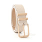 Women PU Leather Waist Belt Gold Pin Buckle Casual Belt for Jeans Dress