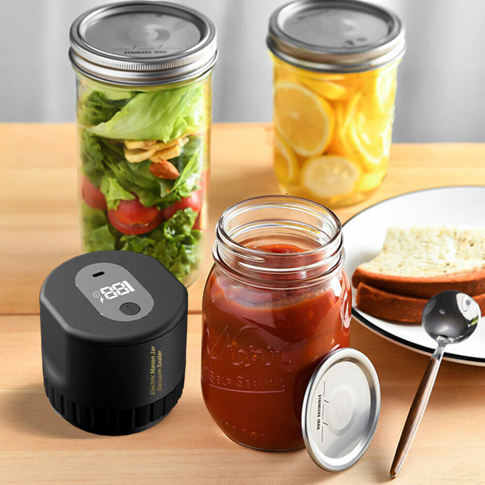 Cordless Electric Mason Jar Vacuum Sealer Set-Upgraded Style