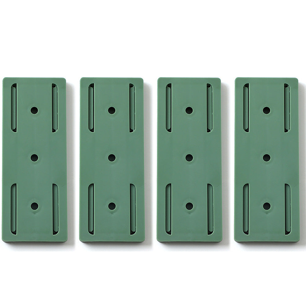 4PCS No-Drill Power Strip Holders Adhesive Wall Mount Socket Organizer