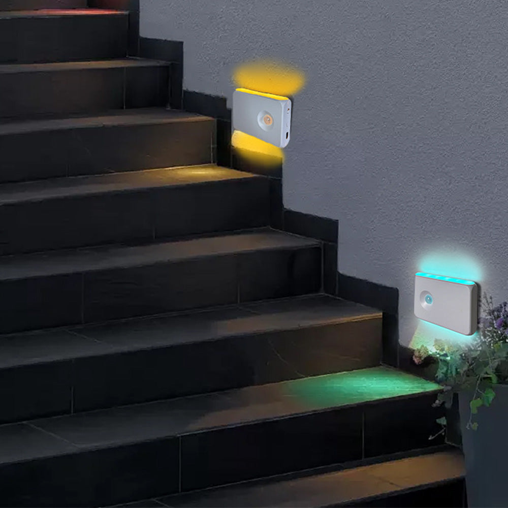4Pcs Motion Sensor Night Light Stair Lights Indoor for Hallway Stairway Bathroom