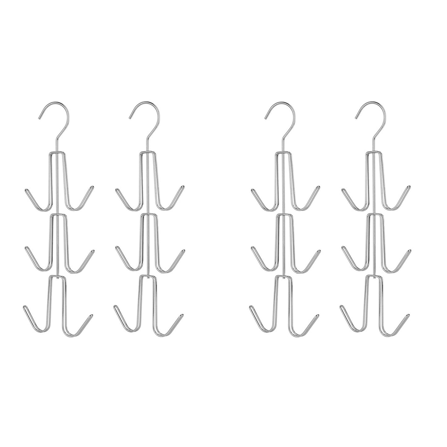4Pcs Metal Rotatable Hanging Bag Holder for Closet
