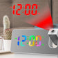 LED Digital Smart Alarm Clock with Projection Temperature Time LCD Display