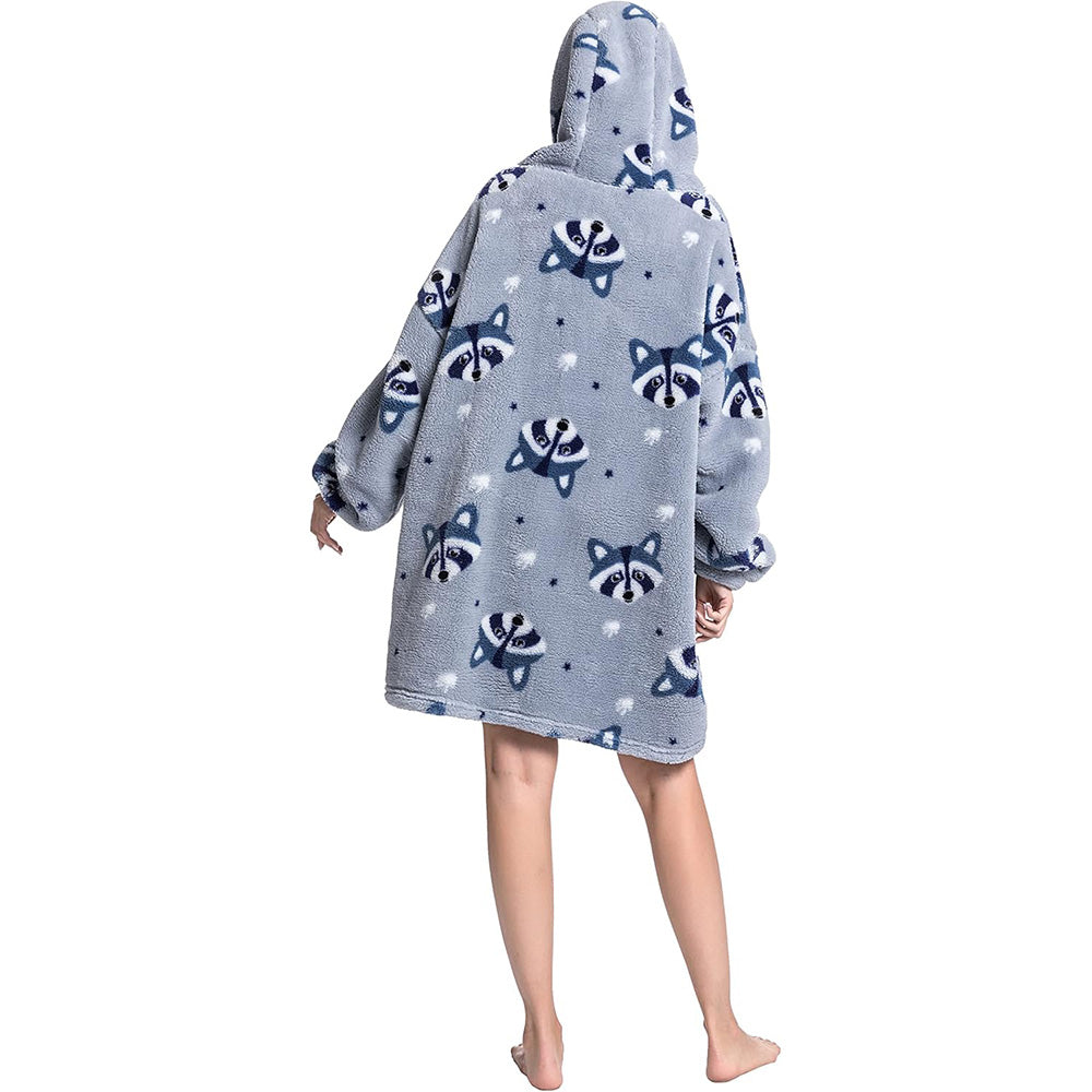 Hooded Blanket Hoodie Ultra Plush Comfy Sweatshirt Fleece-Style 1
