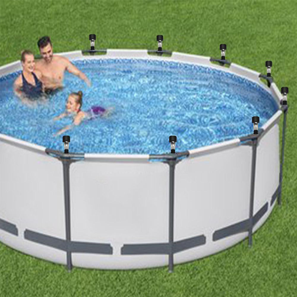 12 Pack Solar Water-Resistant Outdoor Swimming Pool Fence Light