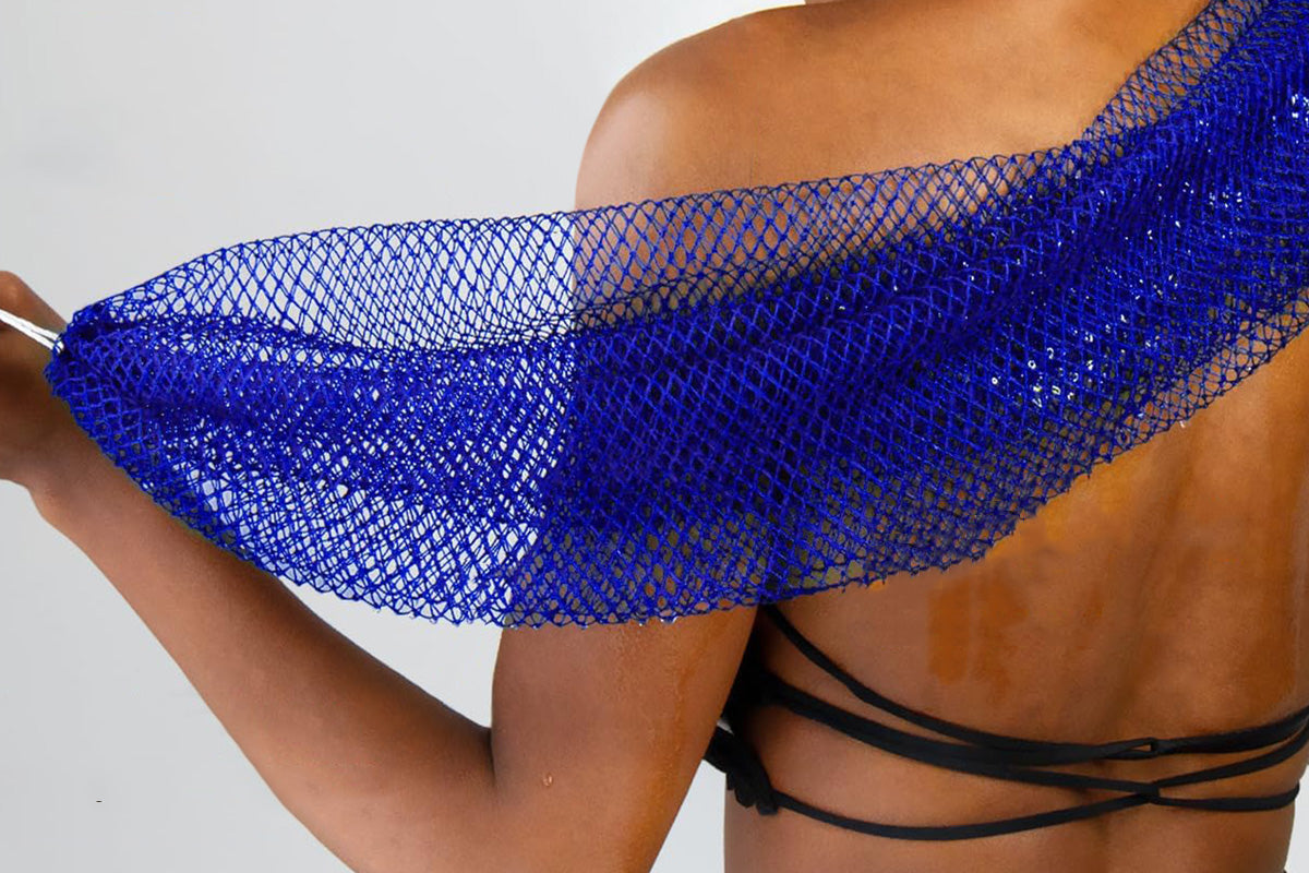 2PCS African Net Sponge Body Scrubber for Exfoliating and Bathing