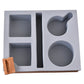 Handy Silicone Bamboo Couch Cup Snack Storage Tray with Rotatable Phone Holder