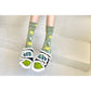 4 Pairs Women Novelty Crew Socks