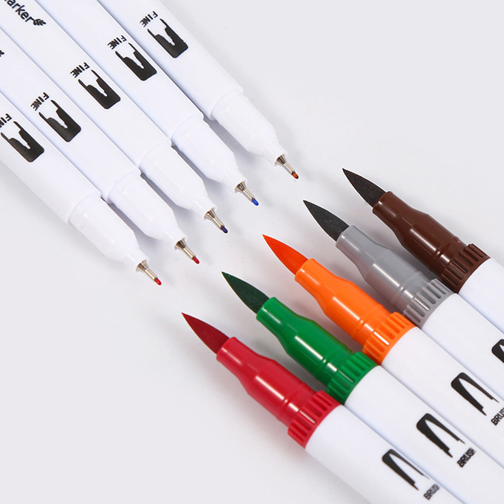 72 Colors Markers Dual Tip Markers Felt Tip For Adult Coloring Books