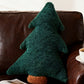 Christmas Tree Shaped Plush Pillow Soft Decorative Cushion for Holiday Home Decoration