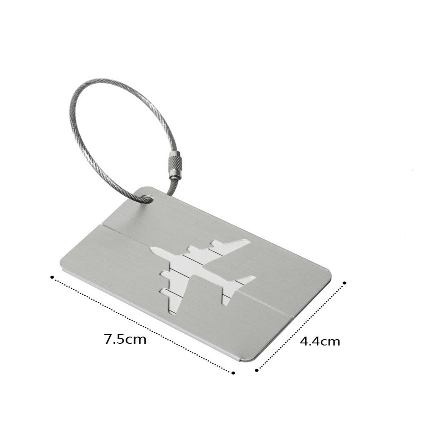 4Pcs Portable Aluminum Alloy Anti Loss Luggage Tags Travel ID Labels