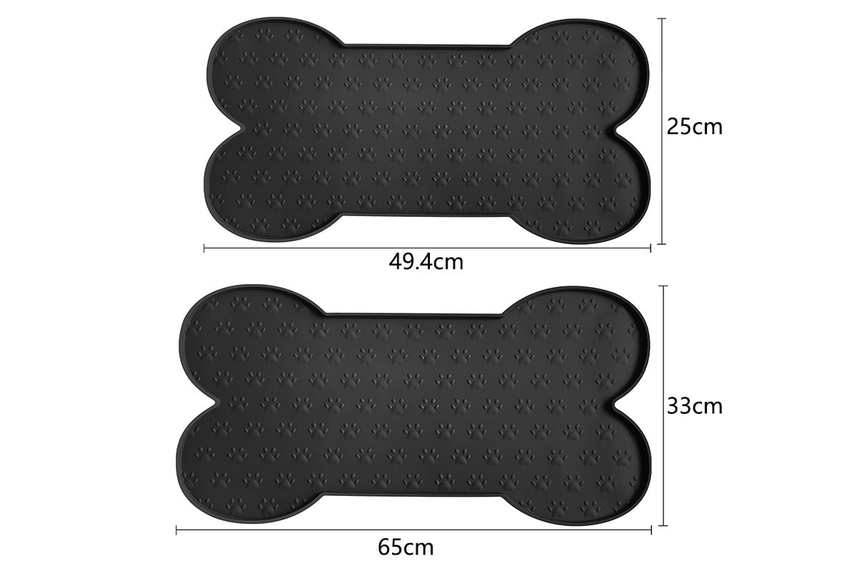 Dog Food Mats for Floors Waterproof Silicone Dog Bowl Mat with Raised Edge