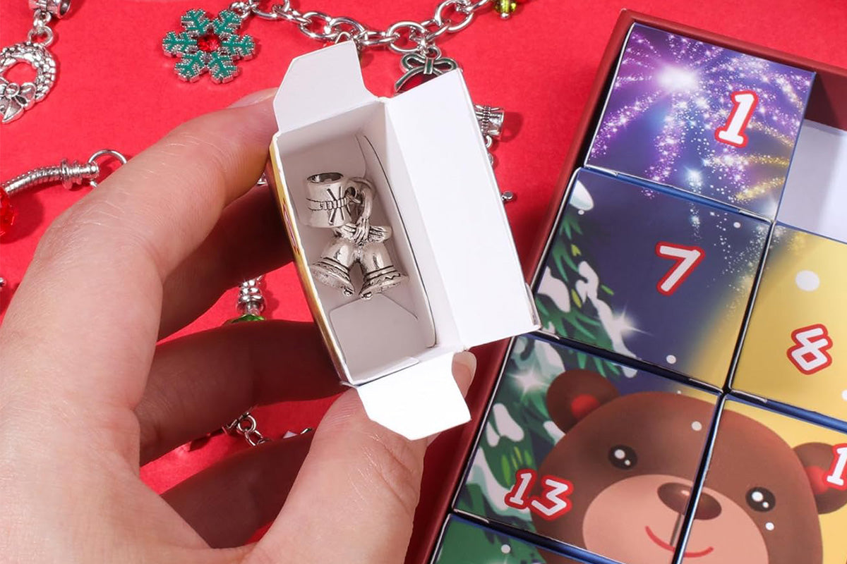 2025 Christmas Advent Calendar Bracelet Blind Box Kit DIY Charm Bracelets Gift
