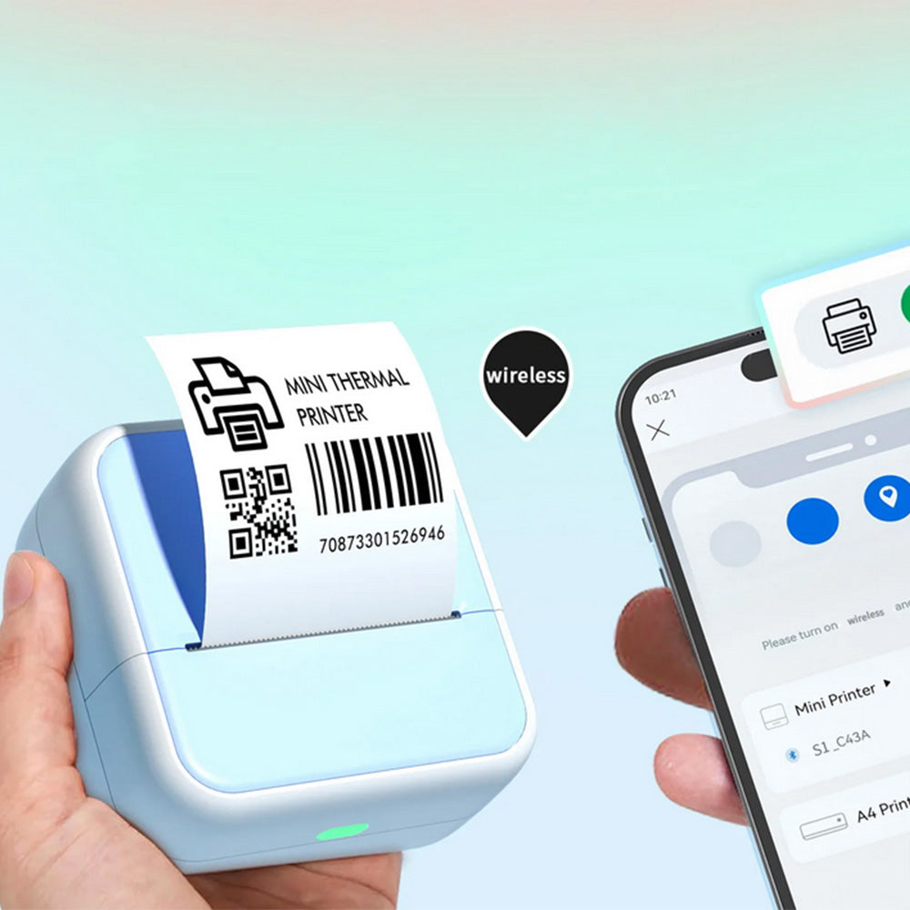 Mini Sticker Printer Portable Bluetooth Thermal Printer for Photo Notes Gift