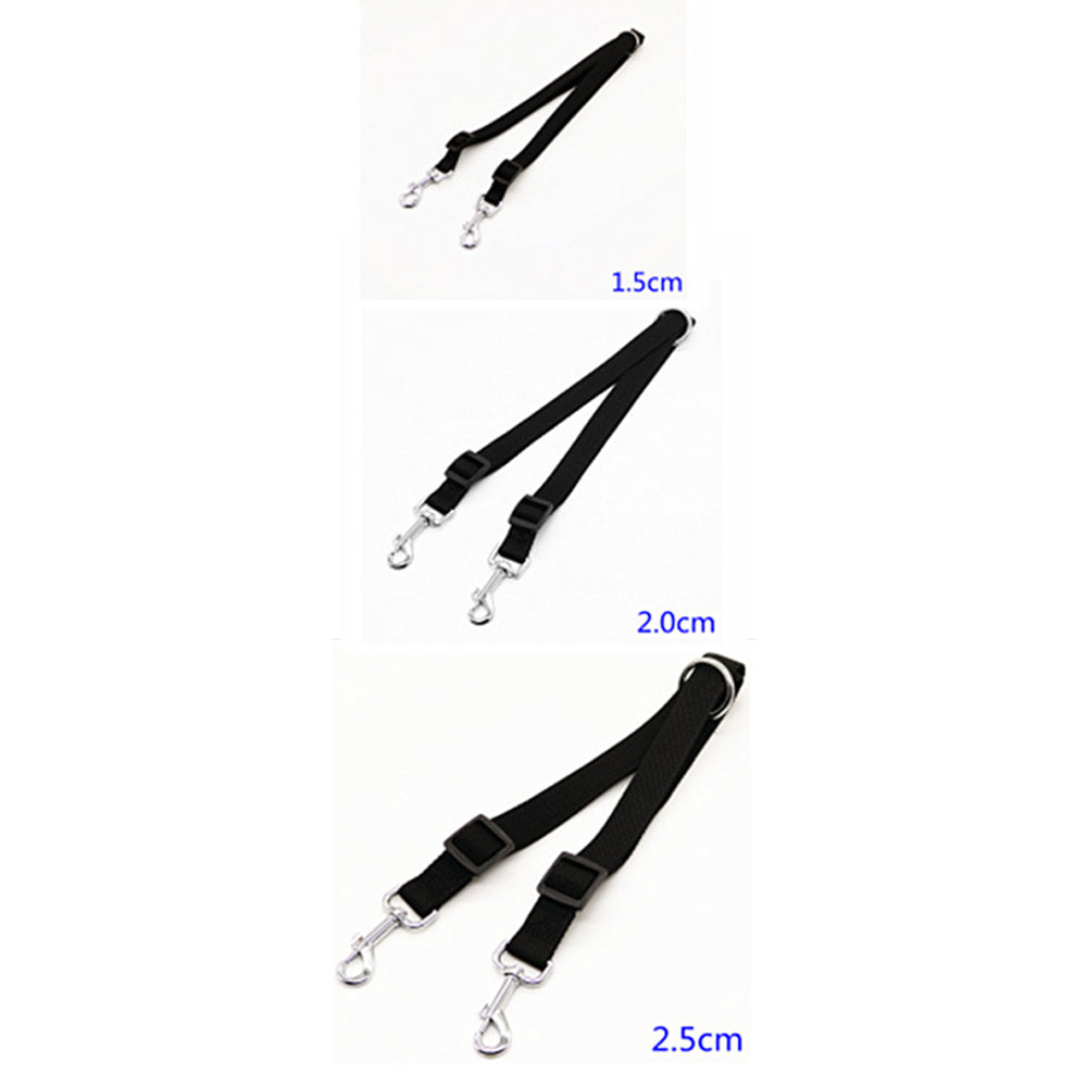 2Pcs Dual Dog Leash with One Lead Coupler Nylon Harness