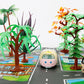 Floor Play Mat Rug Traffic Road Signs Car Track City Carpet Toy with 10 Trees
