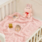 Heart Checkered Blanket Soft Polyester Blanket for Bed and Travel