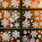 Christmas Window Clings Snowflakes Static Stickers Gold Silver for Holiday Decorations