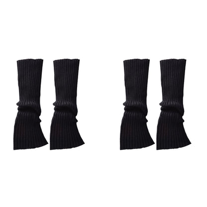 2Pcs The 80s Ribbed Knitted Long Socks for Women