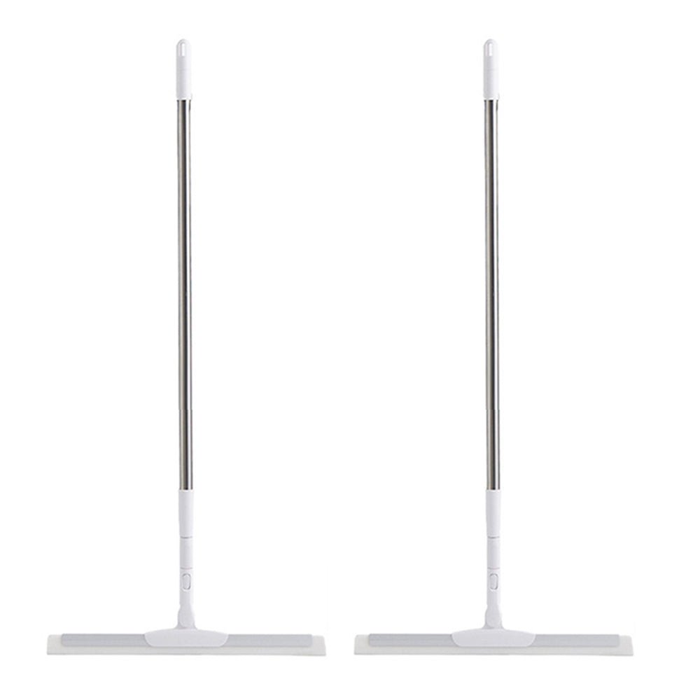 2Pcs Telescopic Long Handle Floor Squeegee Scrubber