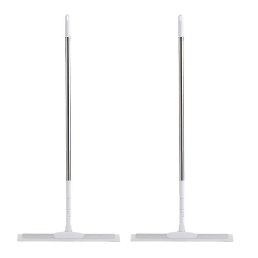 2Pcs Telescopic Long Handle Floor Squeegee Scrubber