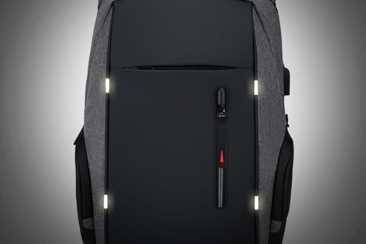 Reflective Laptop Backpack with USB Charging Port Anti-thief Travel Business Backpack
