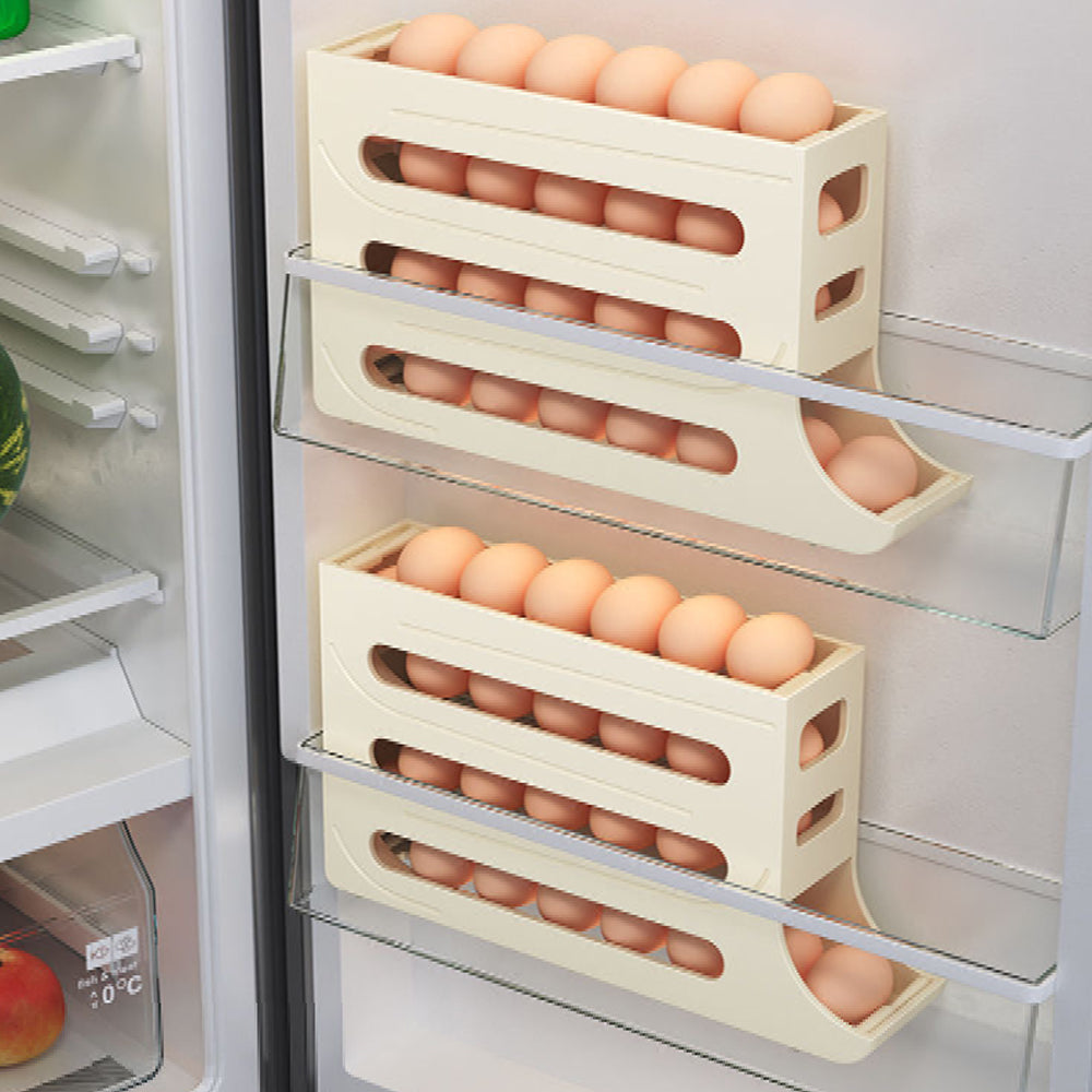 4-Tier Auto Rolling Egg Dispenser Rack