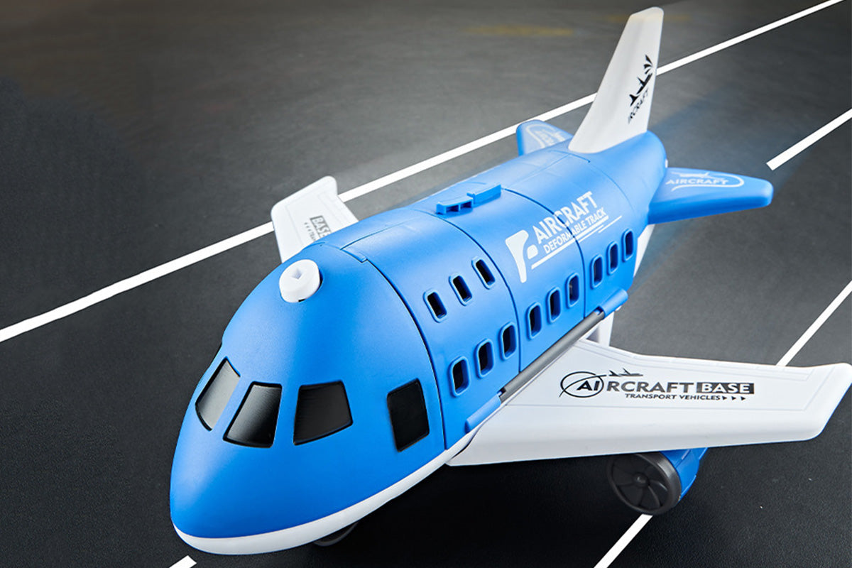 Kids Transformable Airplane Transport Playset Transformable Storage Plane Toy
